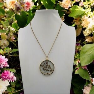 Authentic Butterfly Gold Pendant Necklace